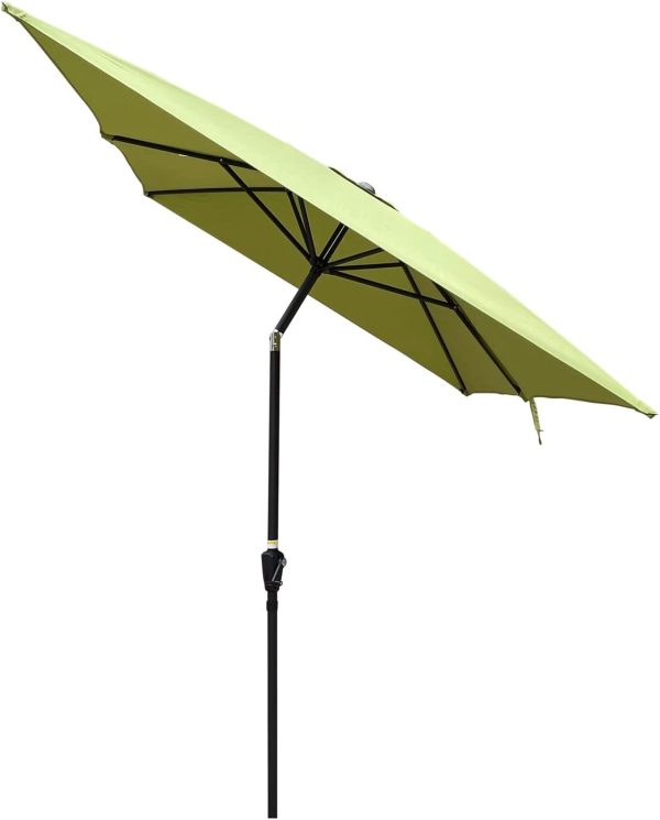 Outdoor Patio Umbrella Rectangular Market Umbrella, 6 x 9ft Waterproof Tilt Umbrella with Crank and Push Button Tilt,Ideal Choice for Garden Backyard Pool Swimming Pool Market - Image 2