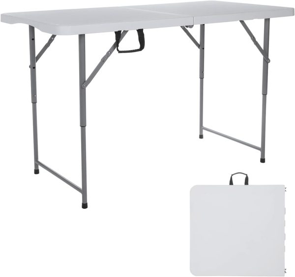 4ft Folding Table Outdoor Tables Picnic Table Barbecue Camping Tables Courtyard Leisure Portable Tables Balcony Table
