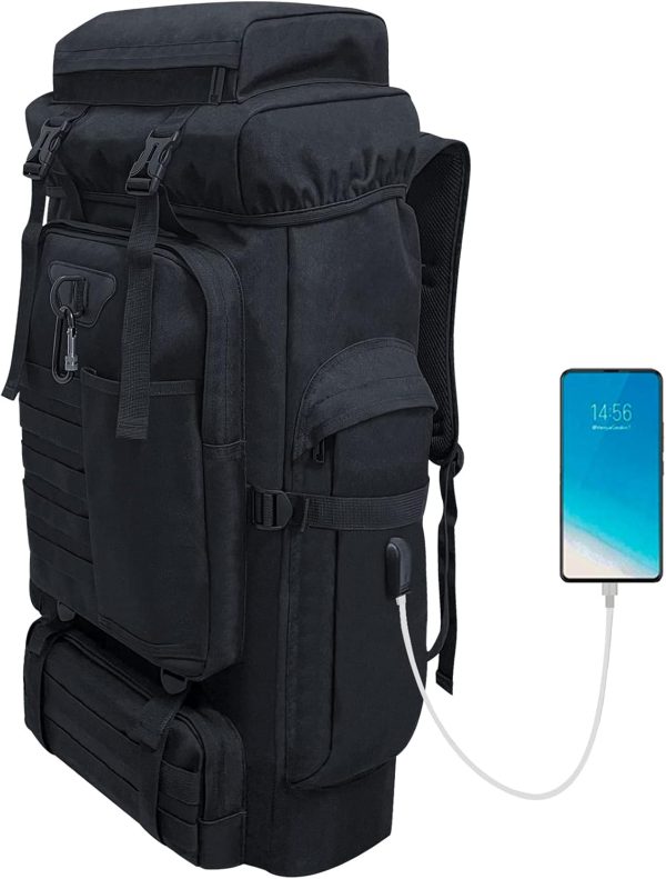 80L 100 Liters Camping Hiking Military Tactical Backpack,Water Resistant Large Travel Daypacks Outdoor  Rucksack