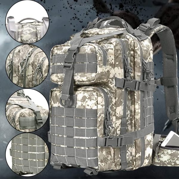 Military Tactical Backpack, Large Military Pack Army 3 Day Assault Pack  Bag Rucksack - Image 2