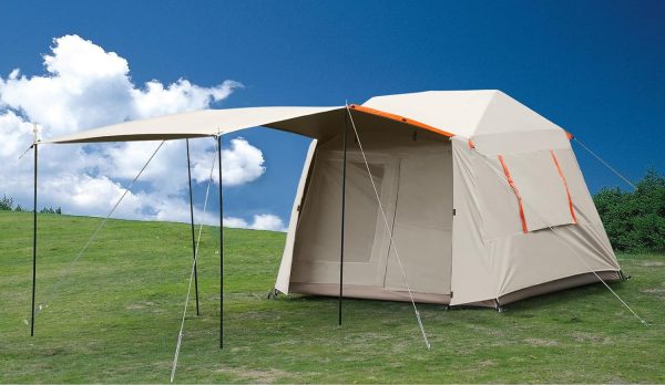 Camping Tent,2-4 Person Instant Cabin Tent, Waterproof Easy Setup Pop Up House Tents for Camping, Family Camp Tent with Large Vestibule & Double Layer